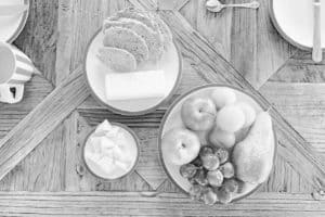 Tisch mit Essen